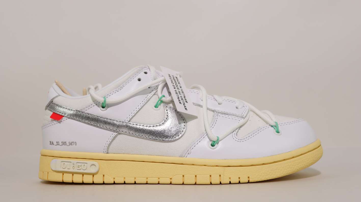 YESKICKS Off White x Dunk Low ‘Lot 01 of 50’Replica DM1602-127