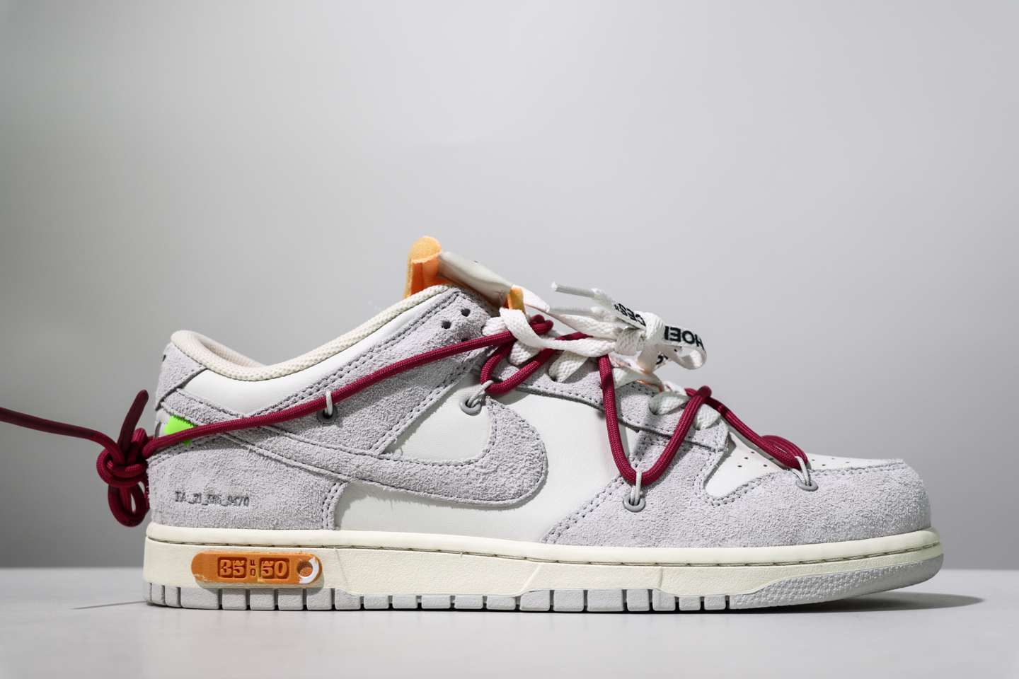 YESKICKS Off White x Dunk Low ‘Lot 35 of 50’Replica DJ0950-114