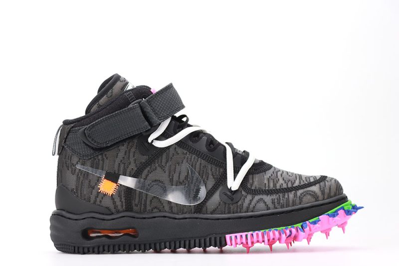 YESKICKS Off-White X Nike Air Force 1 Mid Black Quality Replica DO6290-001