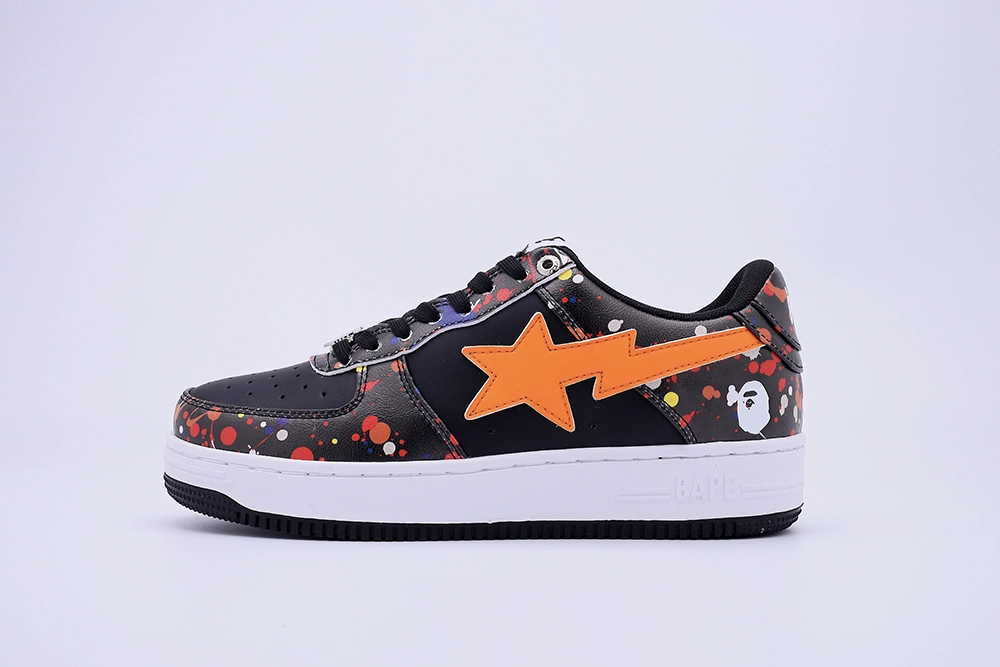 YESKICKS A Bathing Ape Bape Sta Paint Splatter Black Replica