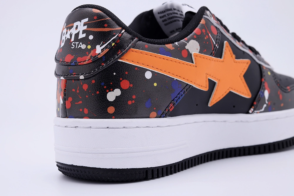 YESKICKS A Bathing Ape Bape Sta Paint Splatter Black Replica