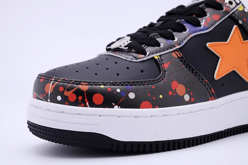 YESKICKS A Bathing Ape Bape Sta Paint Splatter Black Replica