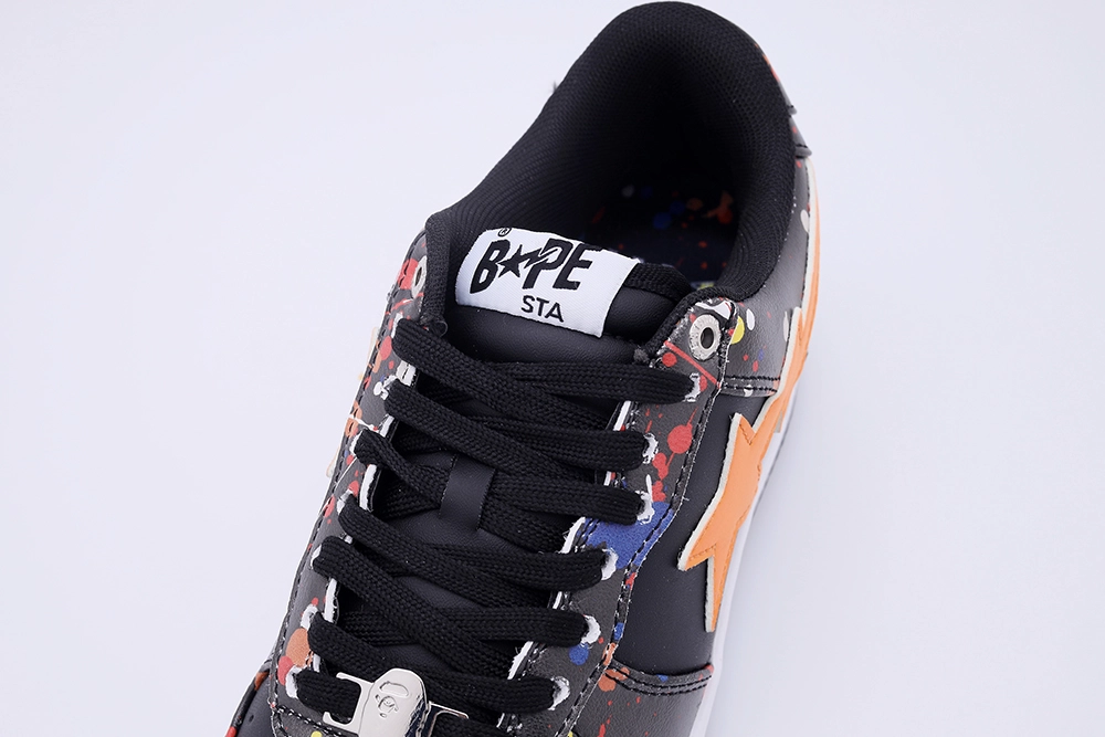 YESKICKS A Bathing Ape Bape Sta Paint Splatter Black Replica