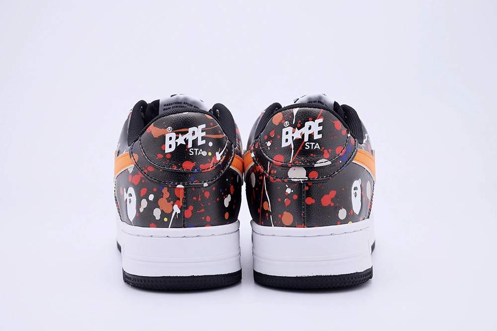 YESKICKS A Bathing Ape Bape Sta Paint Splatter Black Replica