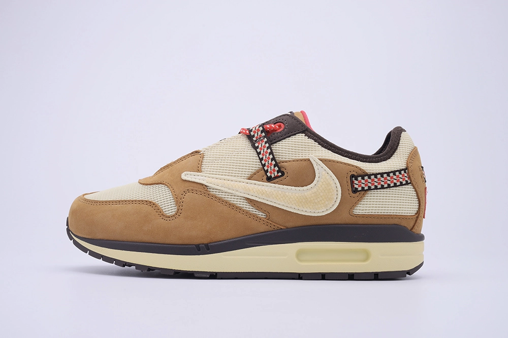 YESKICKS  Nike Air Max 1 Travis Scott Cactus Jack Wheat Lemon Drop Replica DO9392-701