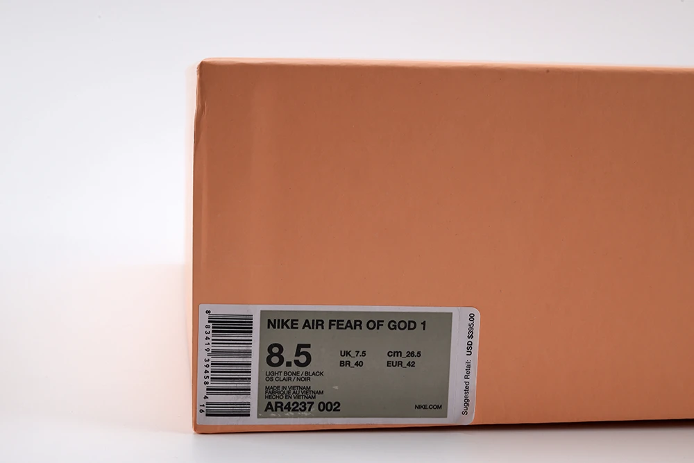 YESKICKS  Nike Air Fear Of God 1 Light Bone Replica AR4237-002 (Copy)