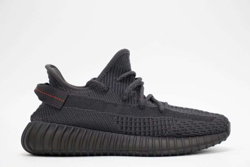 YESKICKS Adidas Yeezy Boost 350 V2 Black (Non-Reflective)  Replica FU9006