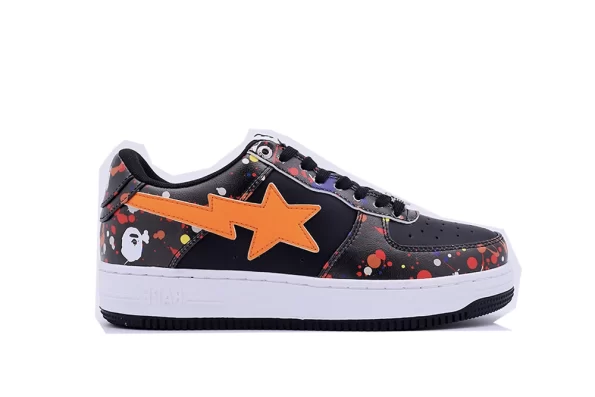 YESKICKS A Bathing Ape Bape Sta Paint Splatter Black Replica