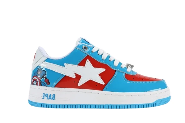 YESKICKS A Bathing Ape Bape Sta Marvel Comics Captain America (2022) Replica